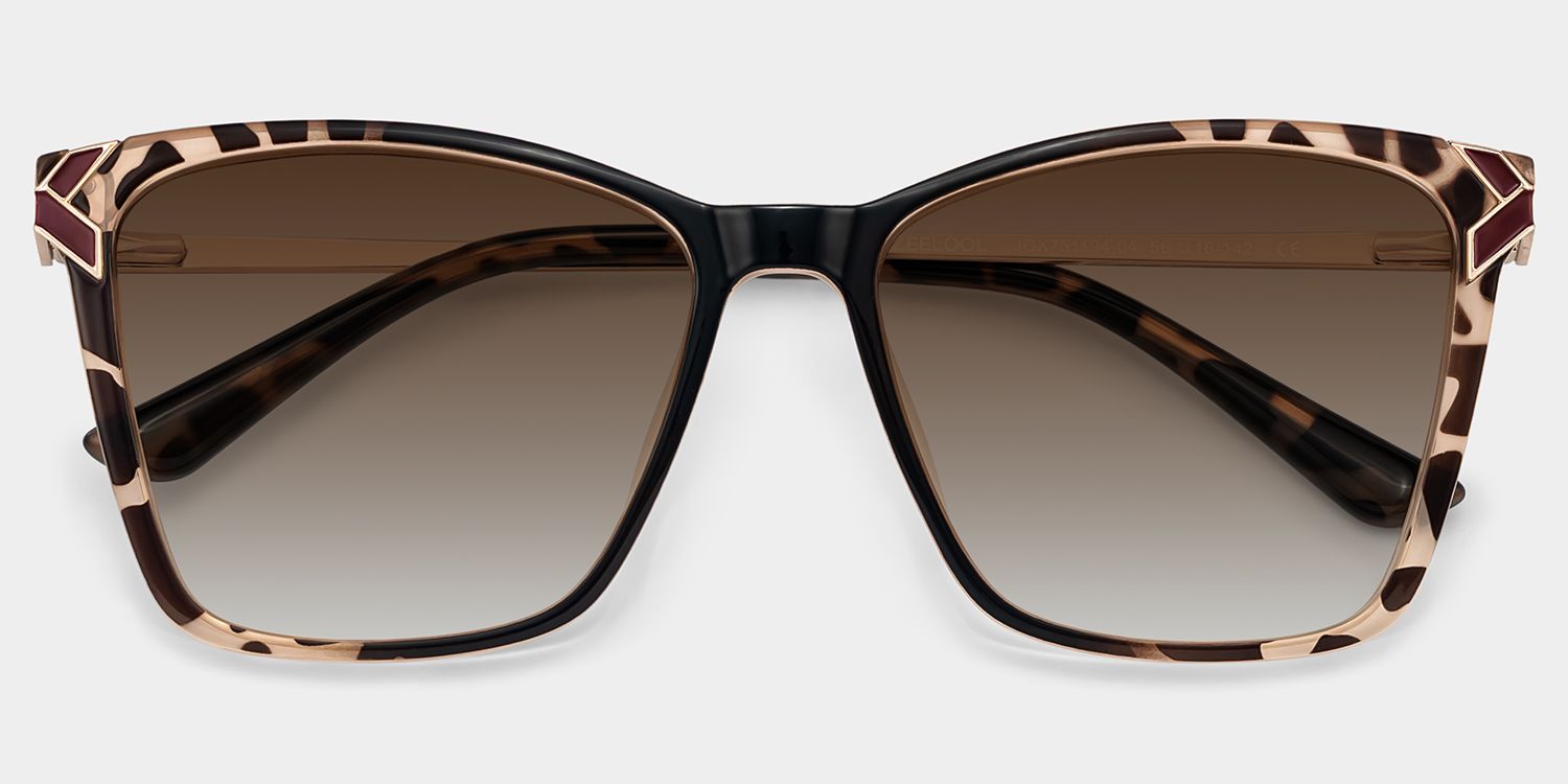 Tricee Tortoise Square Polarized Sunglasses for Driving | ZEELOOL1
