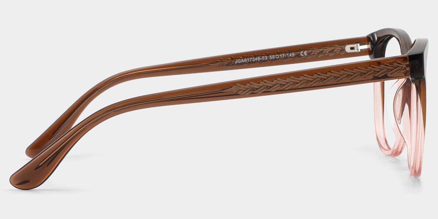 Julia Brown Gradient Rectangle Two-tone Frame Glsses | ZEELOOL3