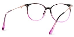 Chanty Round Black-Purple Glasses3