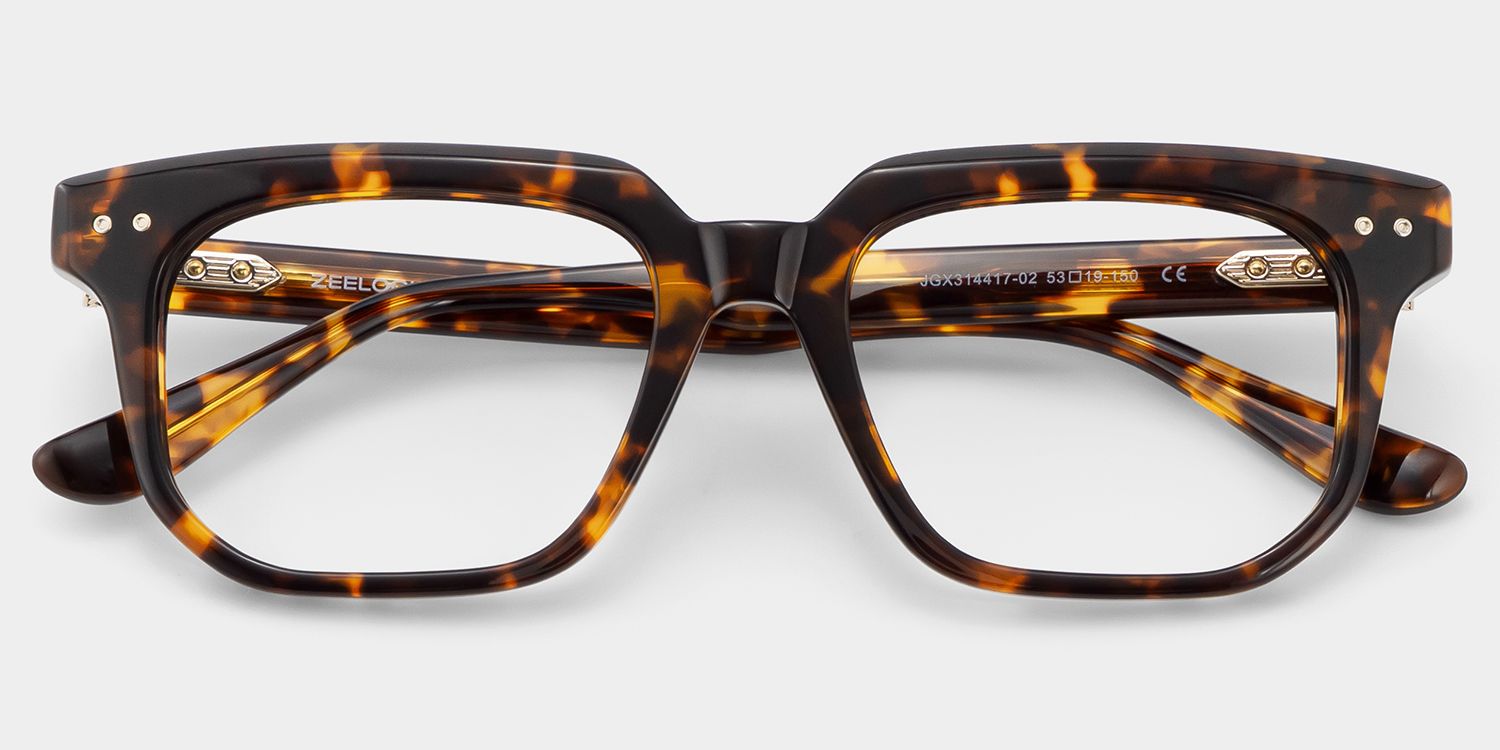 Michael Square Tortoise Shell Glasses Frames for Men | ZEELOOL2