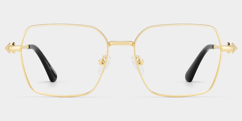 Kayla Geometric Gold Glasses