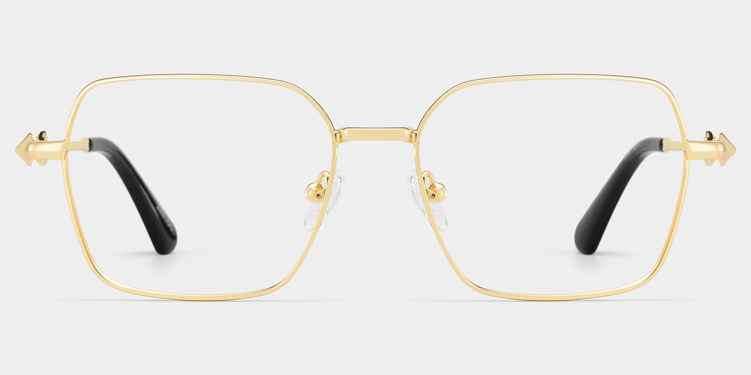 Kayla geometric gold Frame glasses Online | ZEELOOL2