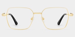 Kayla Geometric Gold Glasses2