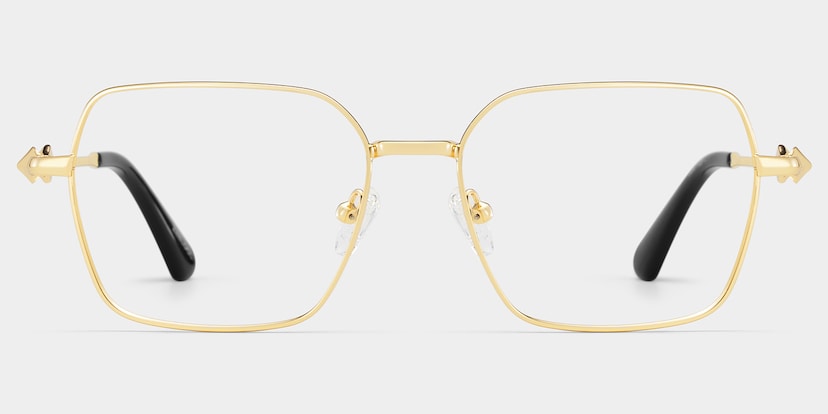 Kayla Geometric Gold Glasses