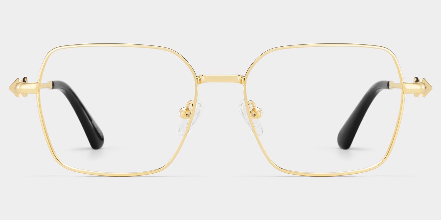 Kayla Geometric Gold Glasses