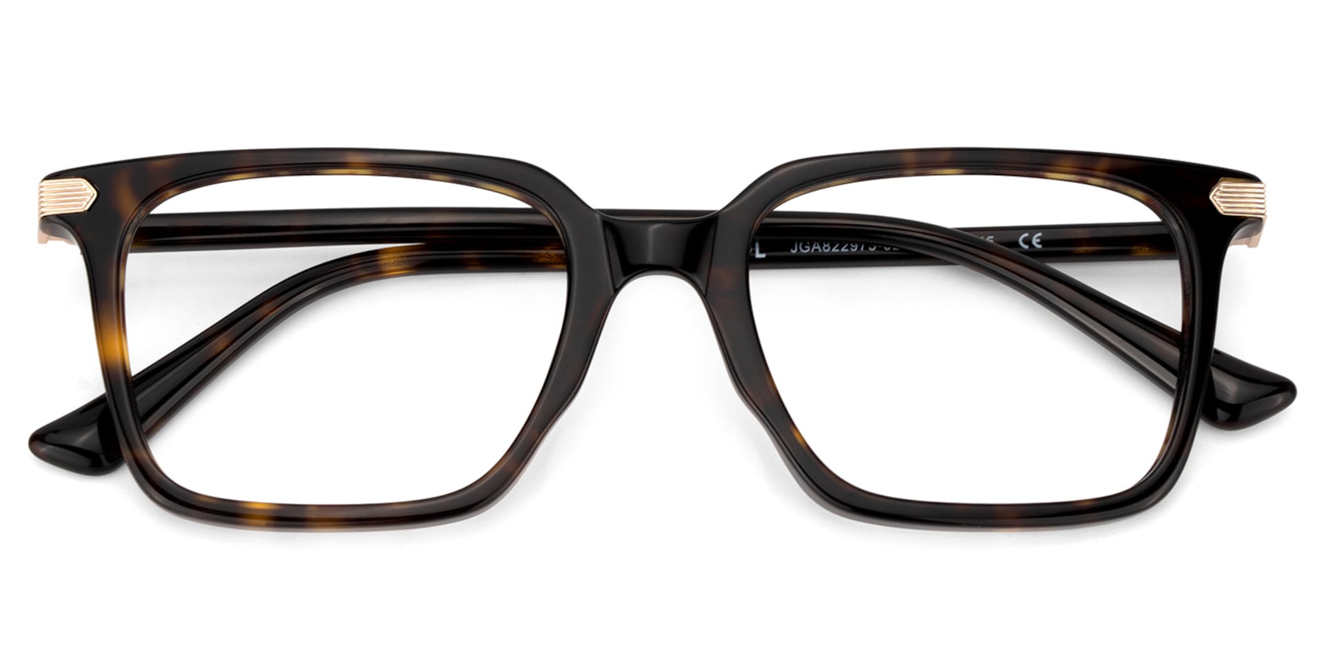 Thin Rectangle Glasses Frames in Tortoise Color2