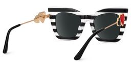 Cagle Cateye Black-White Glasses3