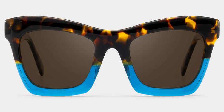 Benitez Square Blue Glasses