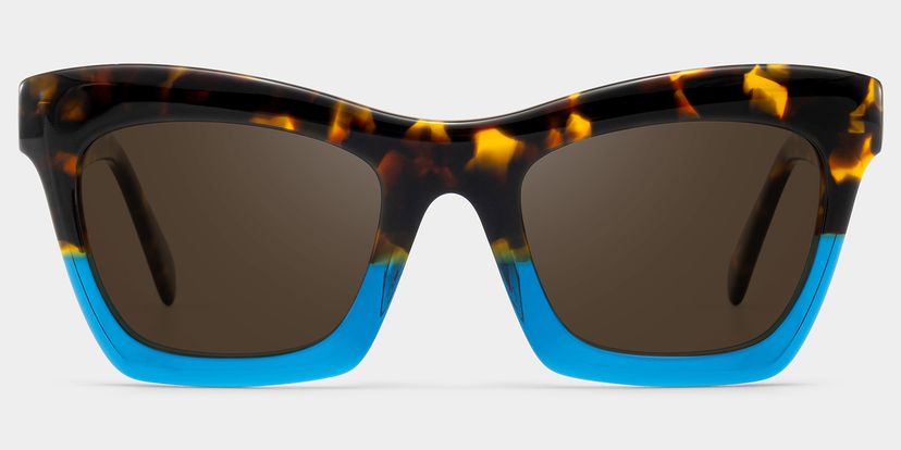 Benitez Square Blue Glasses