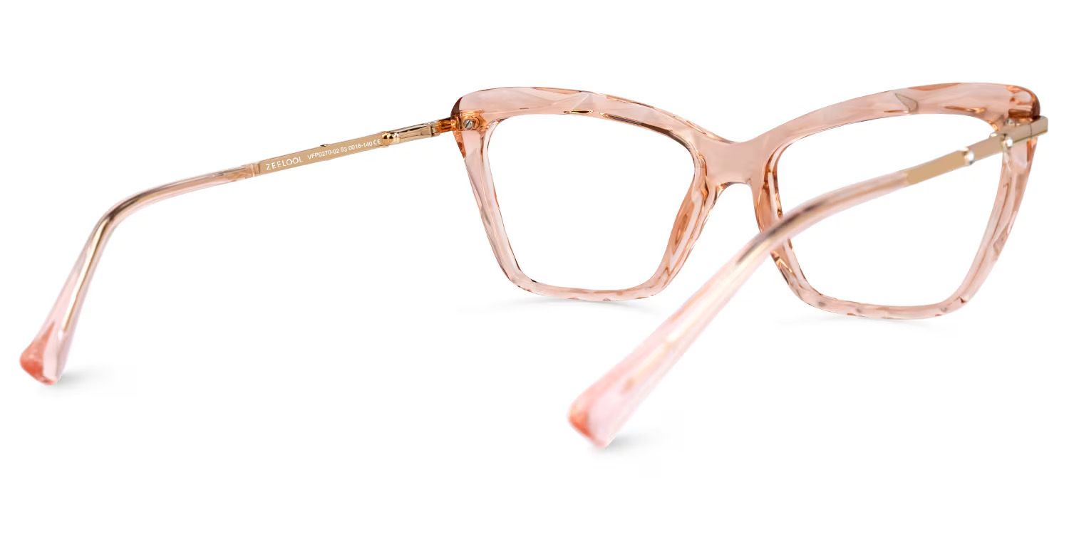 Juliet Cateye Peach TR90 Frame Glasses | Zeelool Optical3