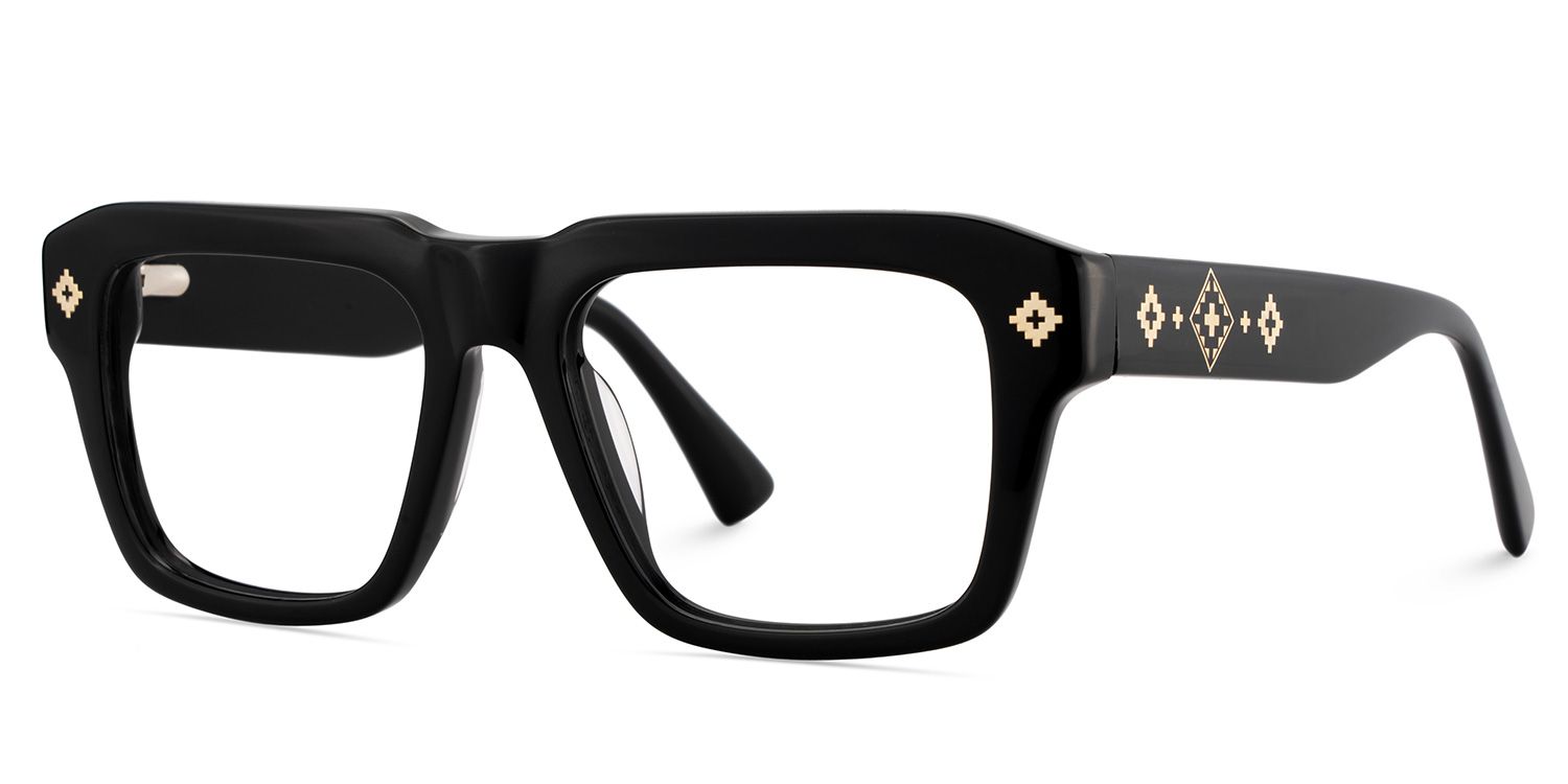 Ramdass Black Rectangle Prescription Glasses | Zeelool3