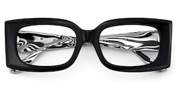 Orduno Rectangle Black Glasses2