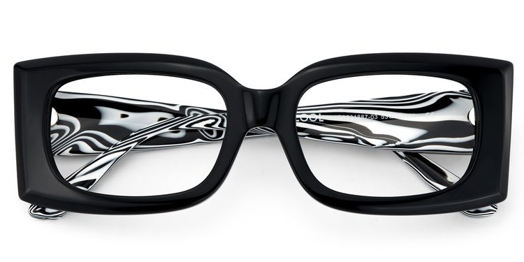 Orduno Rectangle Black Glasses
