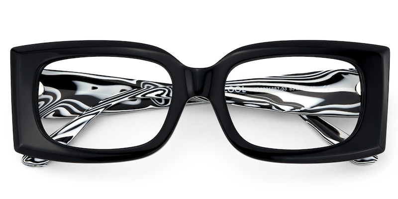 Orduno Rectangle Black Glasses
