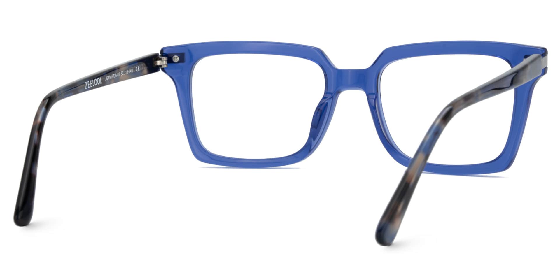 Royal Blue Eyeglasses Frames With Square Shape5