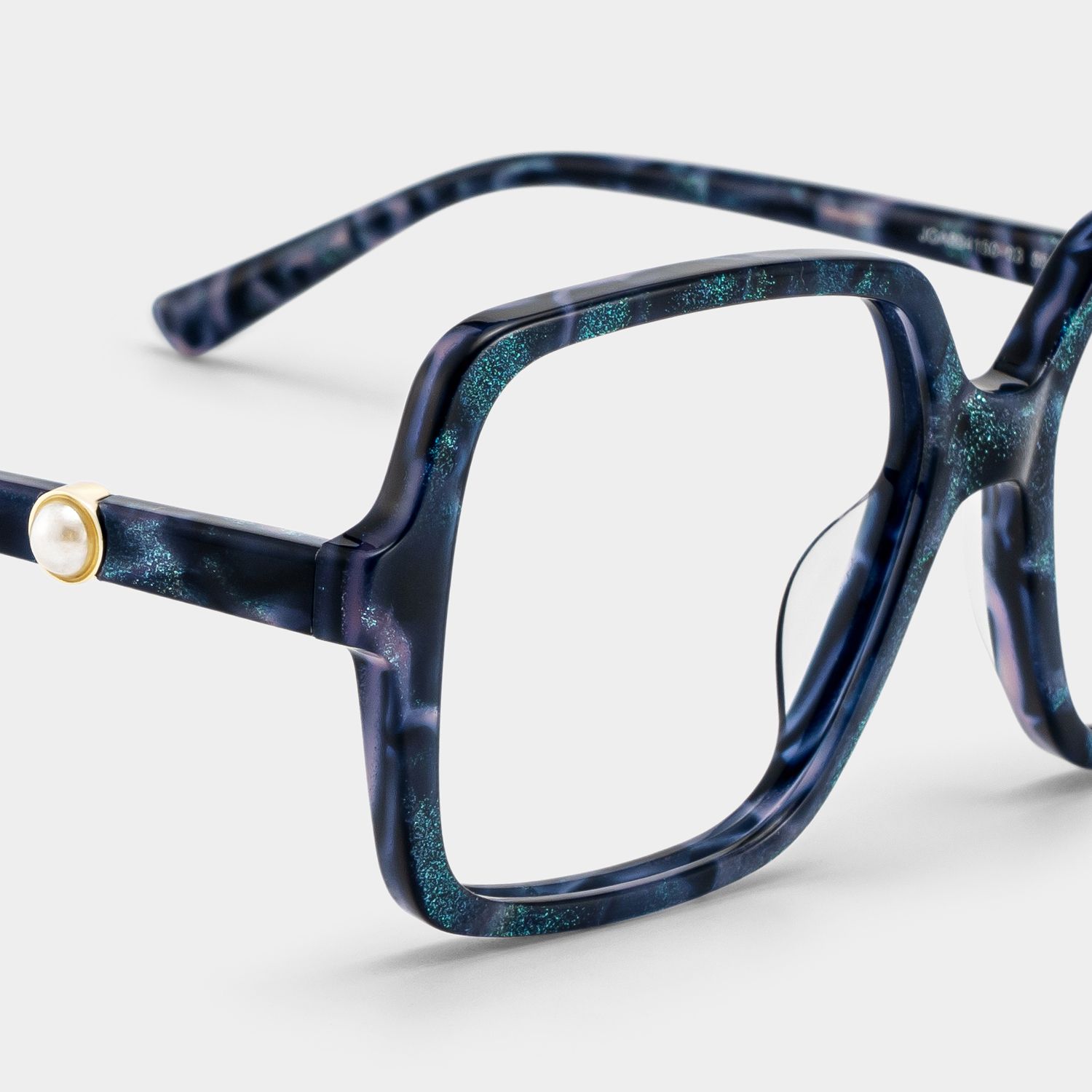 Buy Blue Tortoise Elena Square Eyeglasses | ZEELOOL4