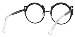 Nelida Round Black Gold Glasses4