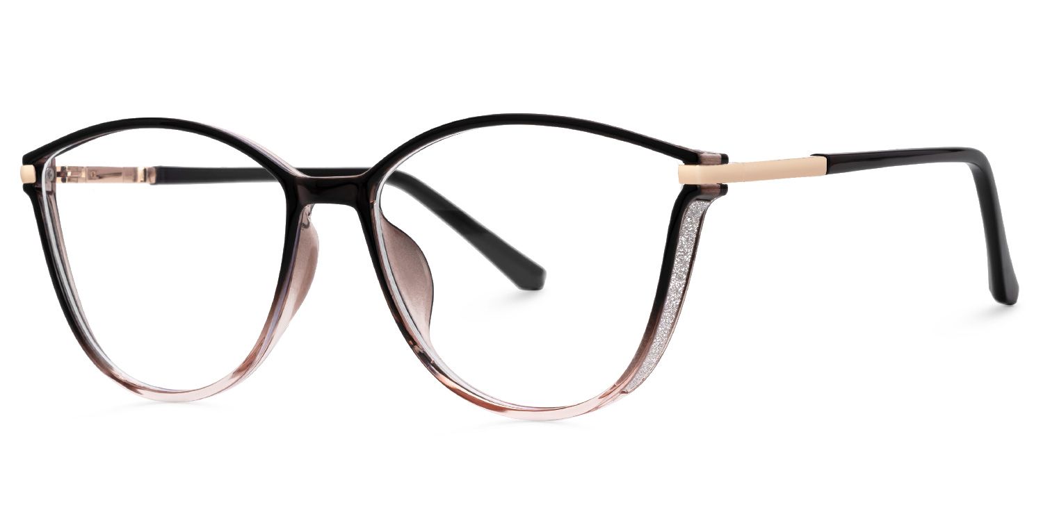 Keyshia Cateye Brown Full Frame Glasses | Zeelool1