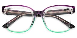 Cadogan Square Purple-Green Glasses2