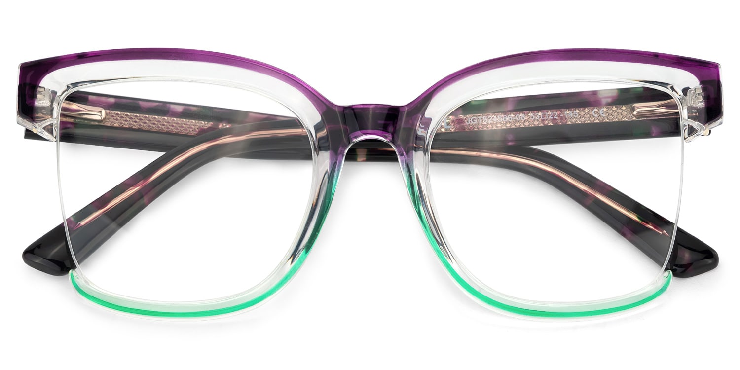 Cadogan Square Purple-Green Glasses2