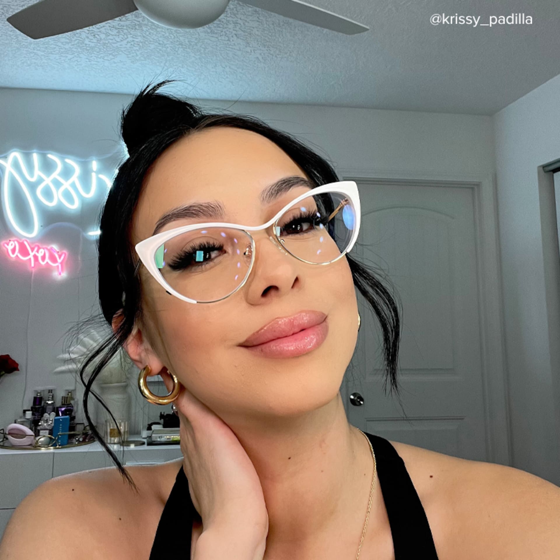 Ellen Cateye White Wire Frame Glasses and Eyeglasses9