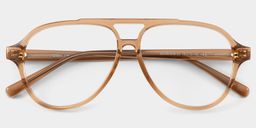 Drew Clear Brown Aviator Glasses2