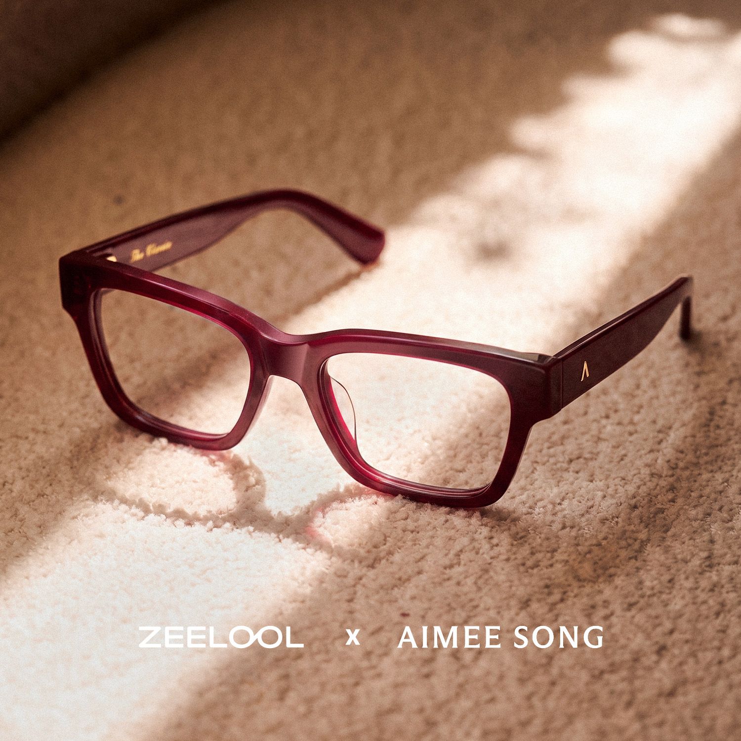 ZEELOOL x Aimee Song The Classic Brown Rectangle Glasses0