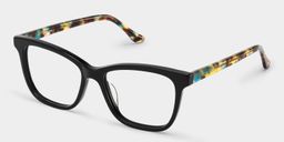 Faith Black Rectangle Glasses4