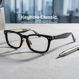 Buzz Black Rectangle Glasses0