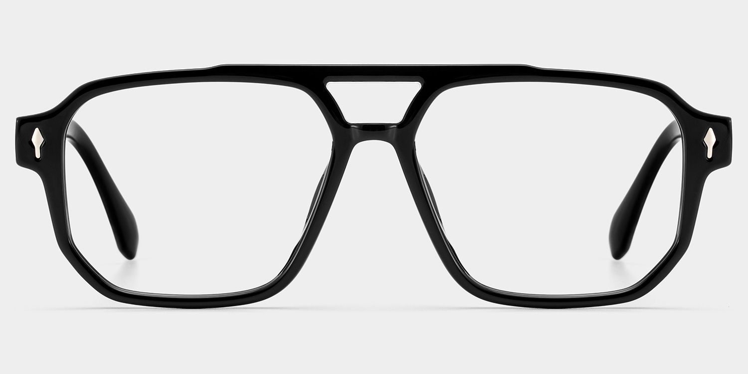 Colton Black Frame Glasses with Aviator Frame Online | ZEELOOL