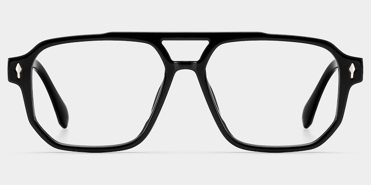 Colton Aviator Black Glasses