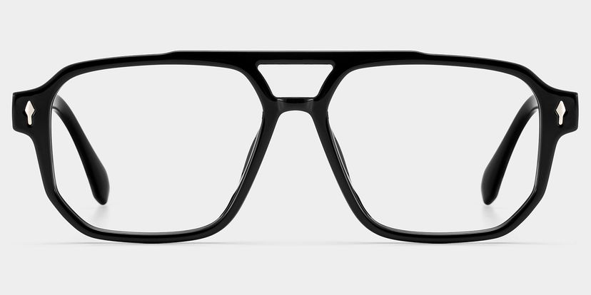 Colton Aviator Black Glasses