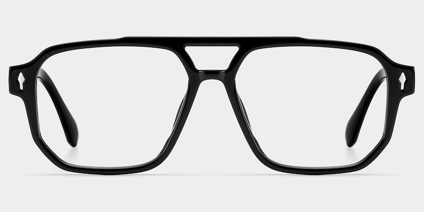 Colton Aviator Black Glasses