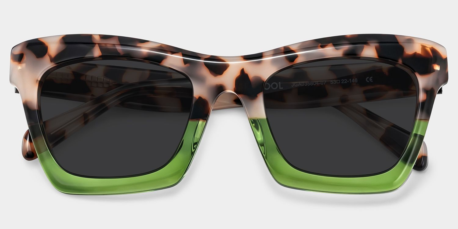 Benitez Square Style Two-Tone Frame Sunglasses | ZEELOOL1