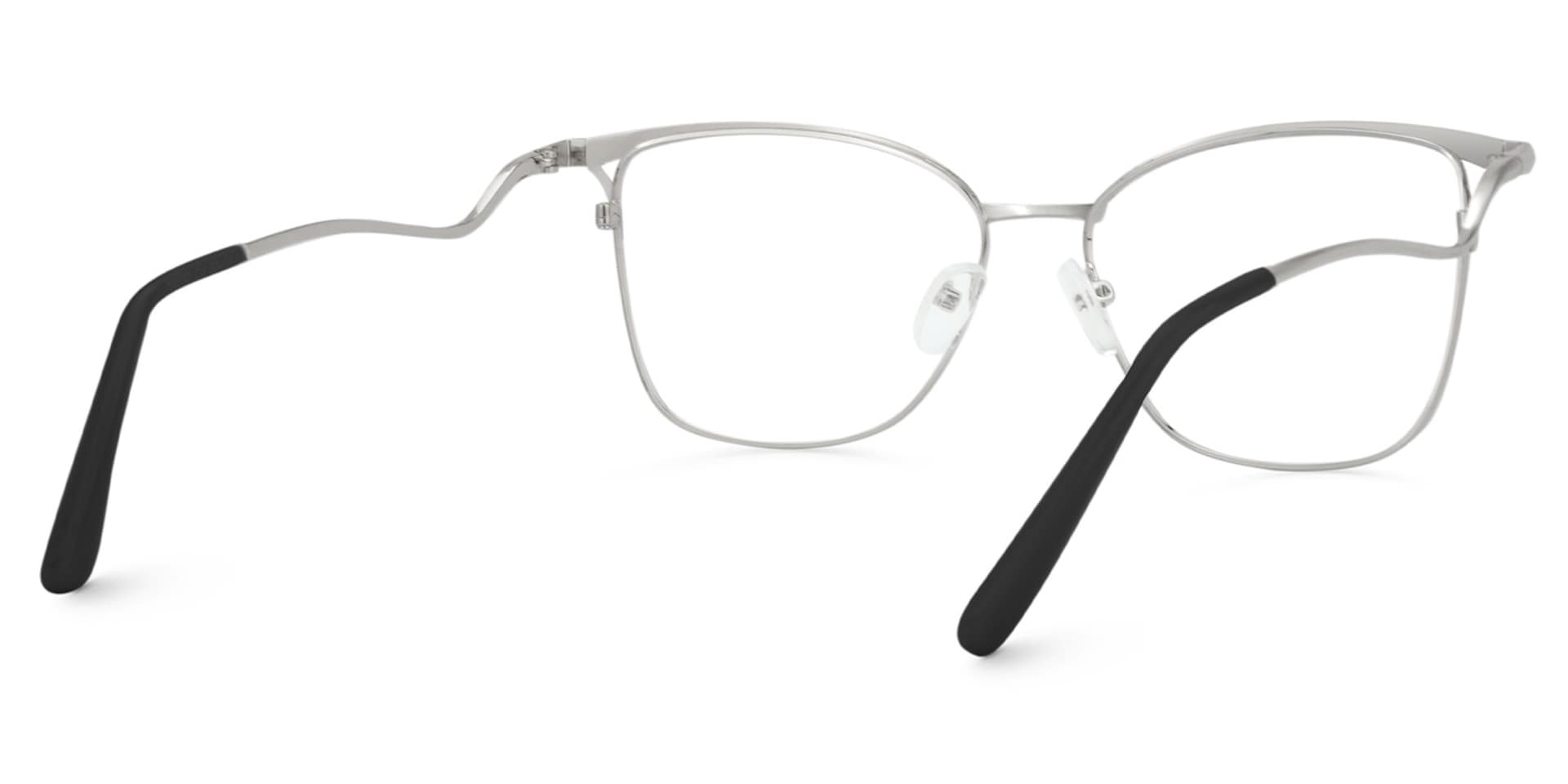 Square Frames For Women With Black And Silver Frame3