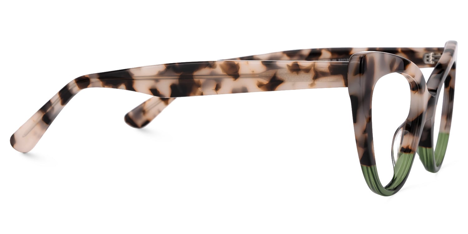 Claudette Cateye Green Glasses2