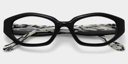 Bree Black Geometric Glasses2