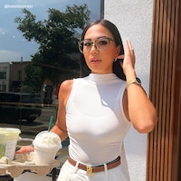 Vivienne Rectangle Green Glasses7