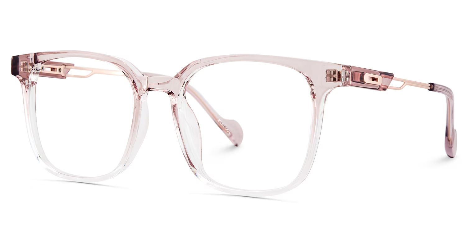 Chloe Pink Square Prescription Glasses | Zeelool