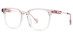 Chloe Square Pink Clear Glasses3