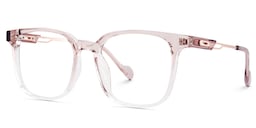 Chloe Square Pink Crystal Glasses3