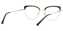 Beau Cat eye Black Gold Glasses5