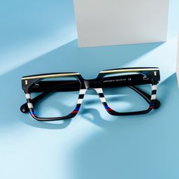 Laguer Rectangle Black Glasses0
