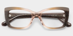 Leona Rectangle Brown Glasses3