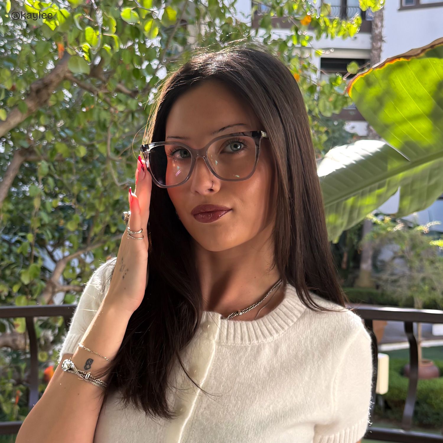 Jolie Gray Butterfly Floral Reading Glasses | ZEELOOL6