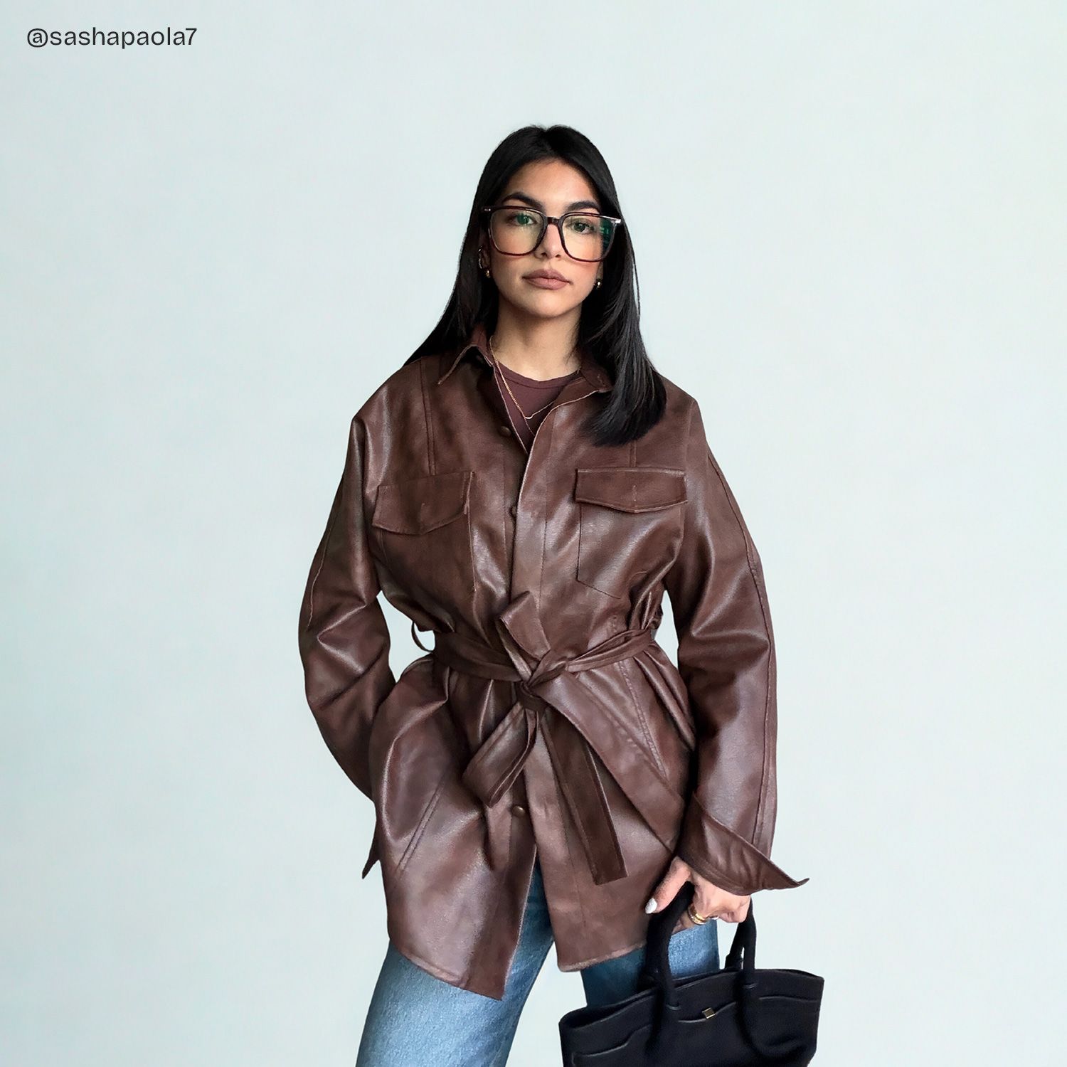 Eliza Square Dark Brown Glasses Frames for Women | ZEELOOL7