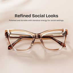 Saucie Cateye Brown Glasses0