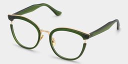 Laraine Cat Eye Green Glasses2