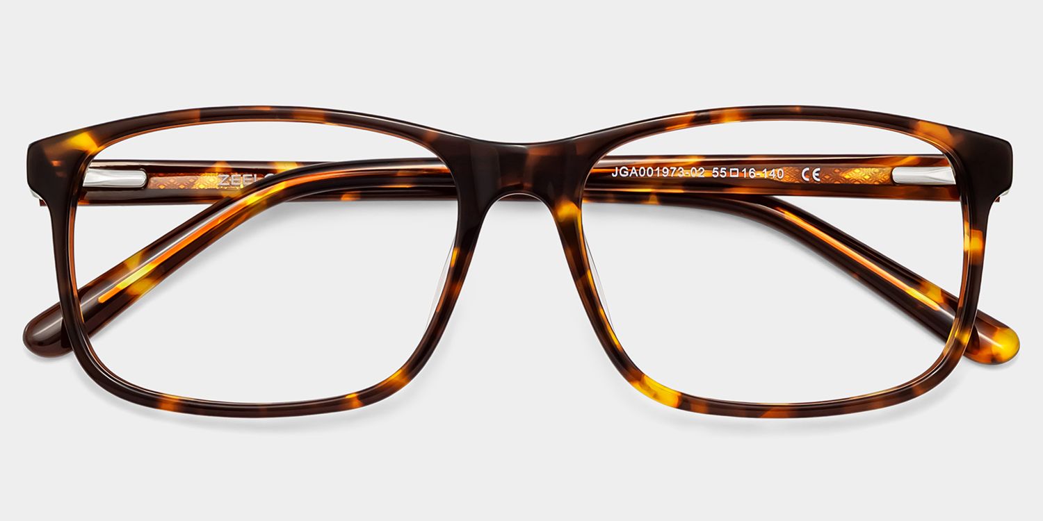 Connie Brown Rectangle Acetate Frame Glasses for Men | ZEELOOL