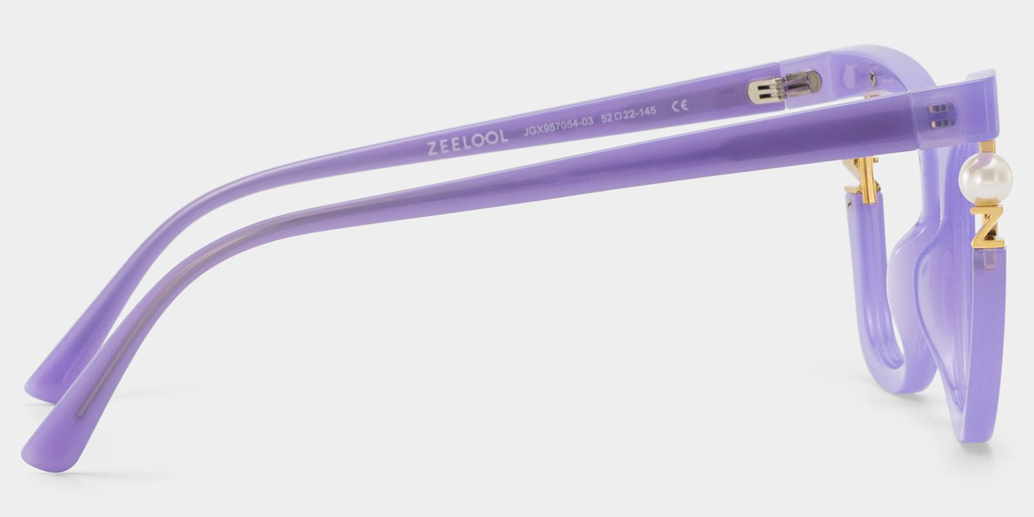 Purple Frame Blue Light Blocking Glasses with Pearl5